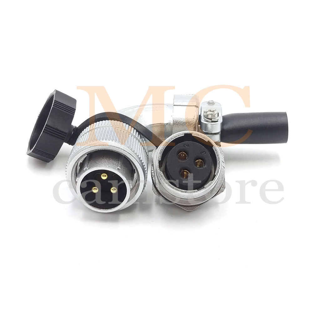 WEIPU WS20 Aviation Connector, 2 3 4 5 6 7 8 9 12 15pin Industrial Electrical Power Cable Angle Plug Socket