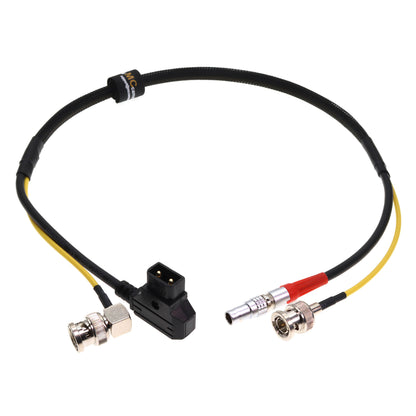 D-tap to 0B 4Pin Male Power Cable + SDI Coaxial Cable for ARRI LBUS FIZ Cforce Mini Lens Motor AMC-1 Motor Controller, 2 in 1