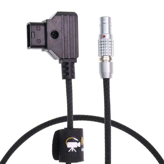 Flexible 2 Pin Male to D-tap Power Cable for Teradek, SmallHD Monitor, Vaxis Power Cord Braided Wire