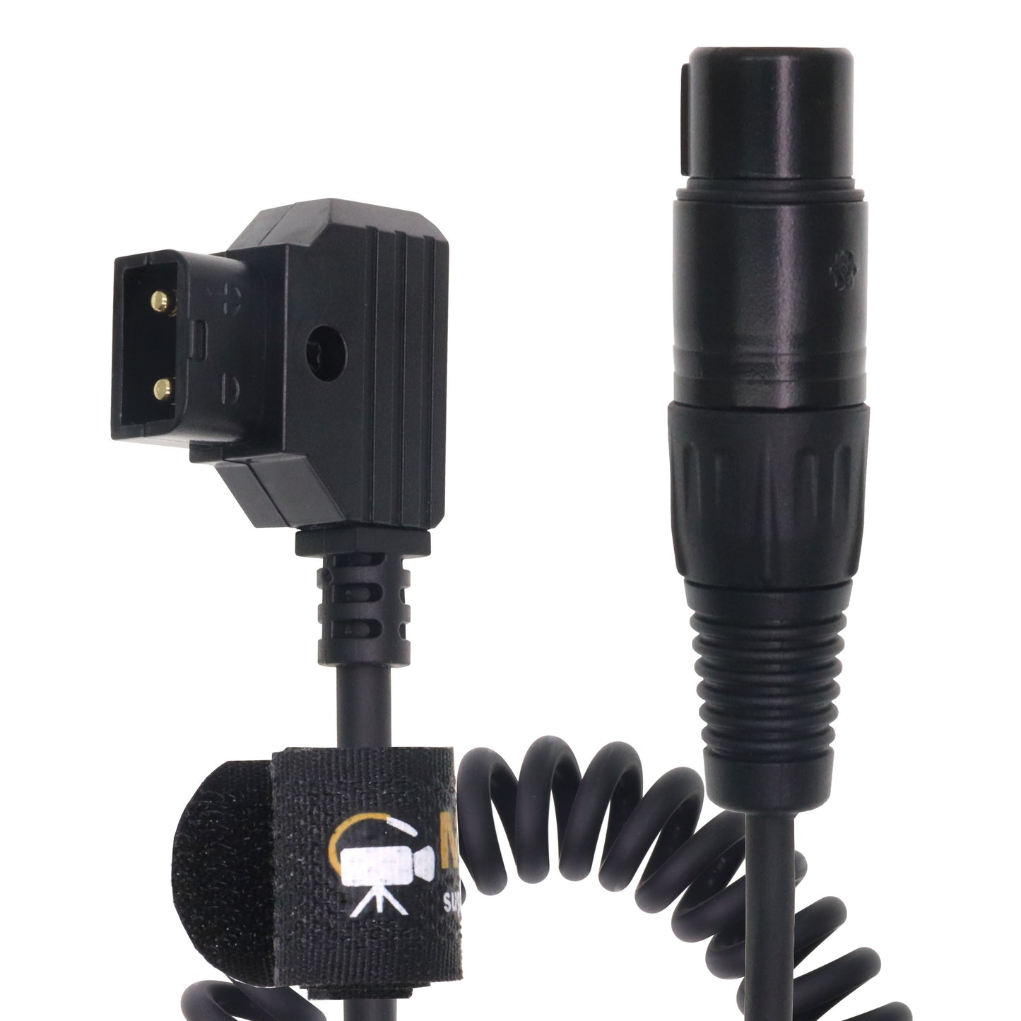 D-Tap to XLR 4 Pin Female Power Coiled Cable for Sony Venice PMW F5 F55 CineAlta 4K, Blackmagic URSA Mini Pro, Panasonic Varicam