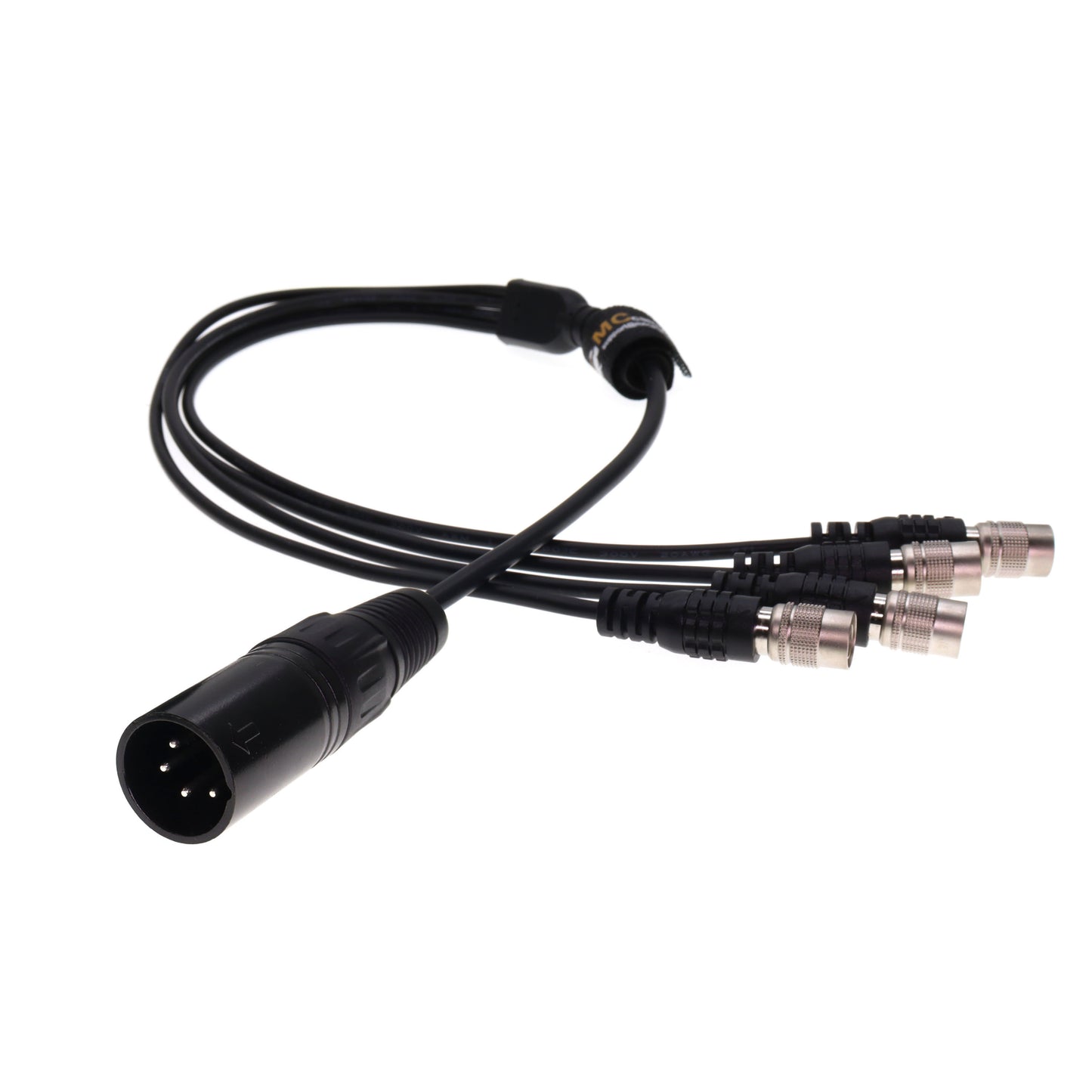 XLR 4pin Male to 4 Port Hirose 4Pin Sound Devices 644 688 788T MixPre-10 ii, ZAXCOM, ZOOM F4 F8 Power Cable