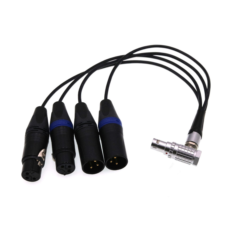 Breakout Audio Input Output Cable For Atomos Shogun Monitor Recorder 10 Pin Male To 4 XLR 3 Pin