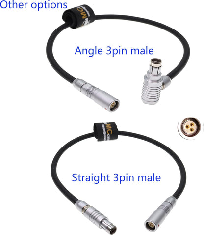 RS 3 Pin Male to RS 3 Pin Female Power Extension Cord for ARRI WVT-1 Transmitter WVR-1 Receiver UMC-4 Controller