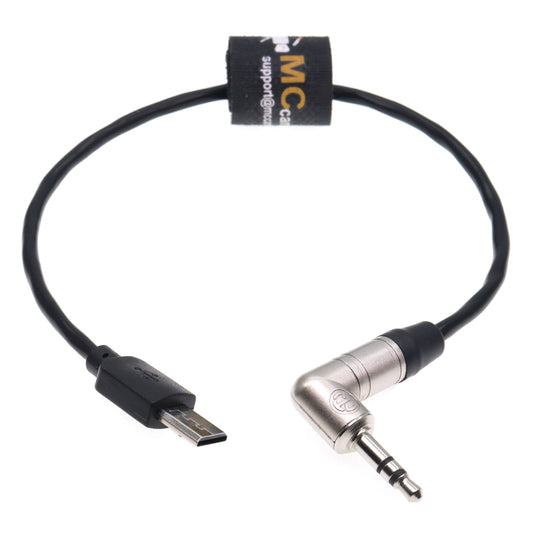 Timecode Cable for Sony FX3 FX30 A7S3 A1 Cameras 3.5mm TRS to Micro USB Timecode Cable for Tentacle SYNC E Timecode Generator Box