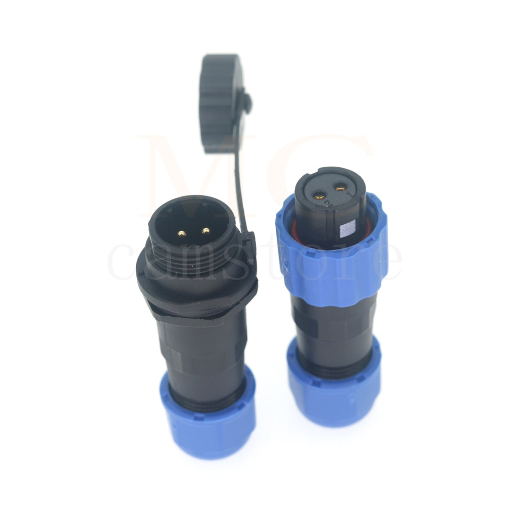 SD13 IP68 Waterproof Connector, 1 2 3 4 5 6 7 pin, Panel mount / Inline docking Aviation Power Connector