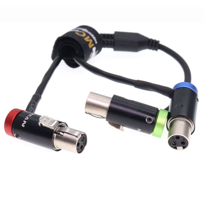 Low-Profile TA5F to TA3F Audio Cable for Wisycom Receiver for Zaxcom QRX200 for Lectrosonics SRc5P/SRb5P Receiver to Camera Mixer Recorder Audio-Y-Cable